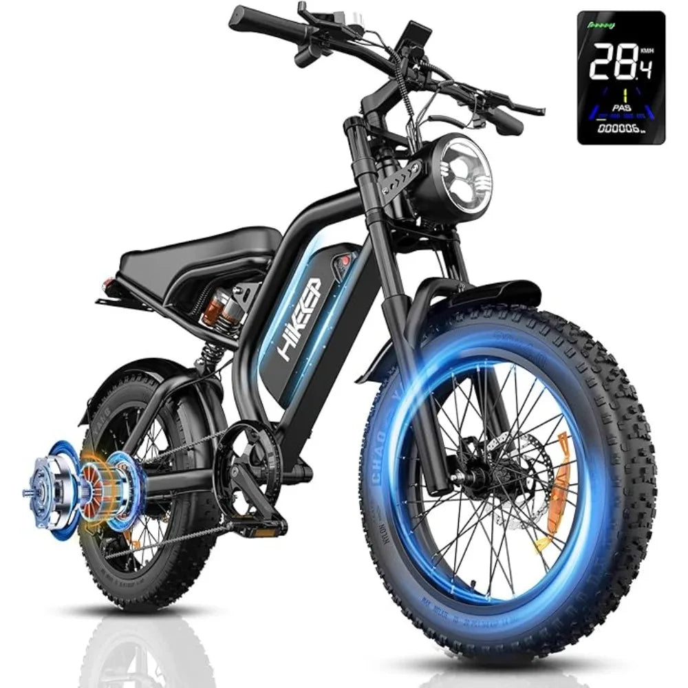 20 Inch Fat Tire Ebike with 1000W Motor 48V13Ah Battery