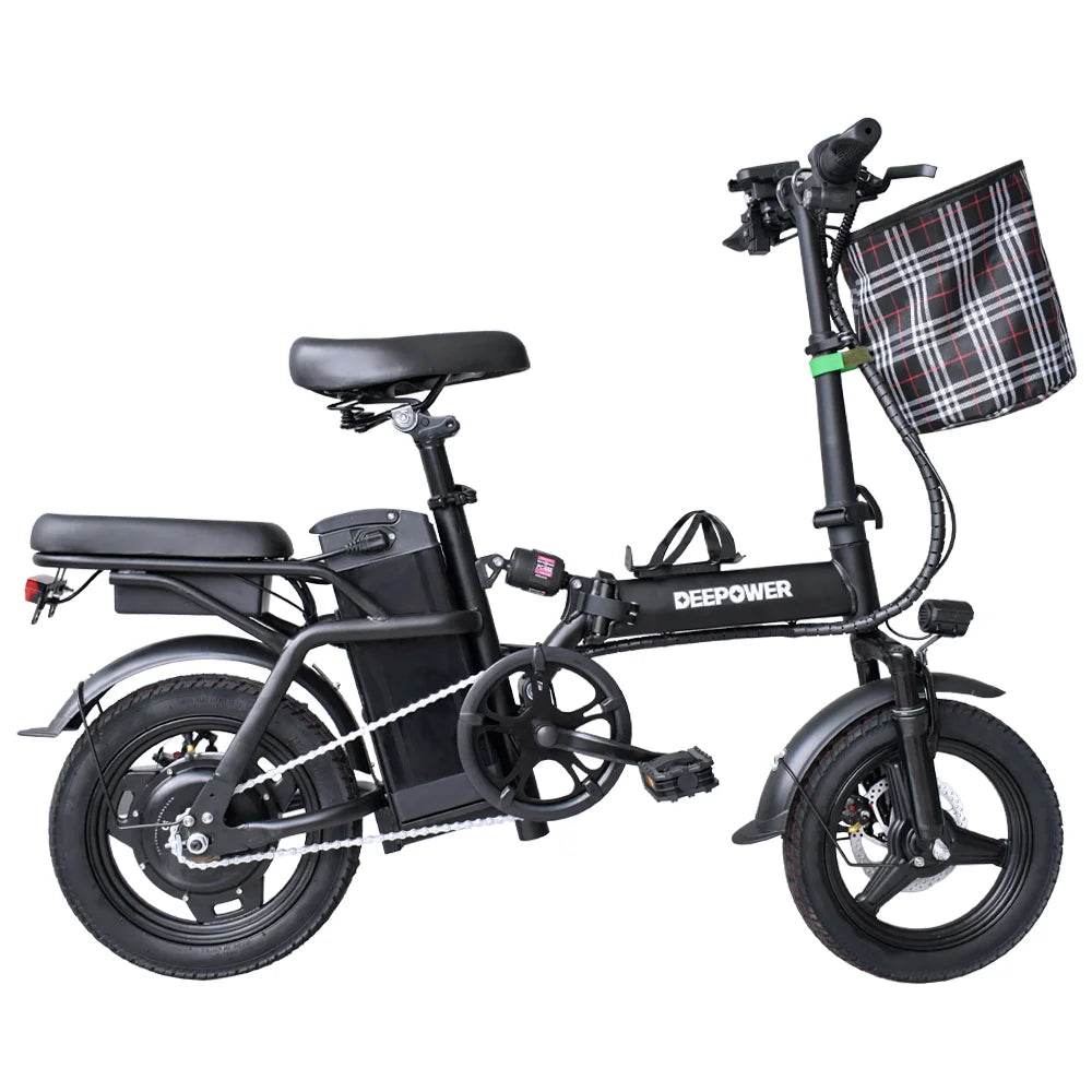 Electric Bike for Adults, 20 mph Folding Ebike, 14" Adults Electric Bicycles,3 Levels 2