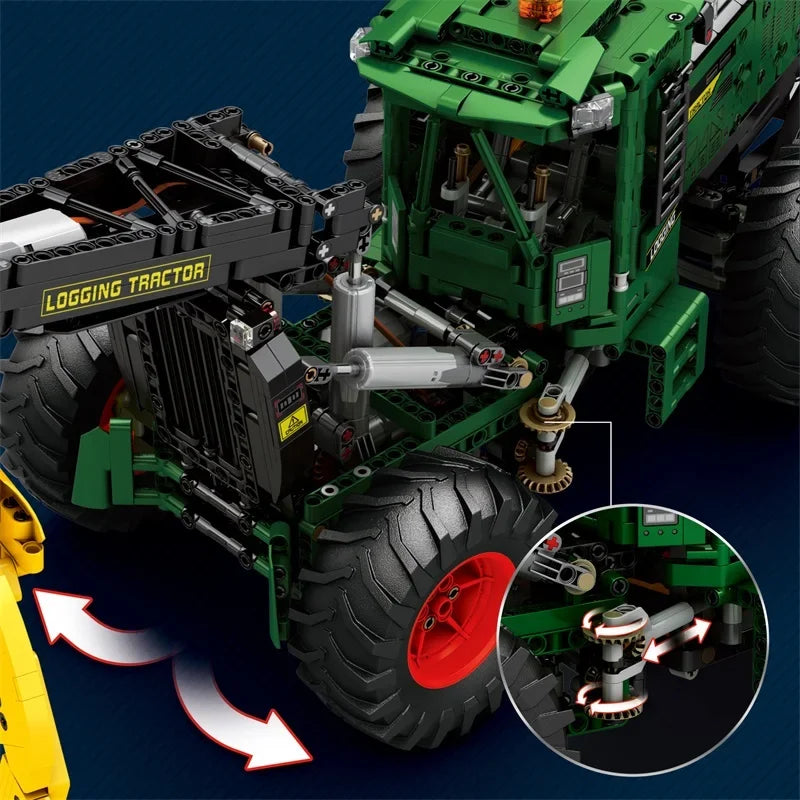 1741PCS RC Timber Tractor Building Blocks Farm Tractor Gift