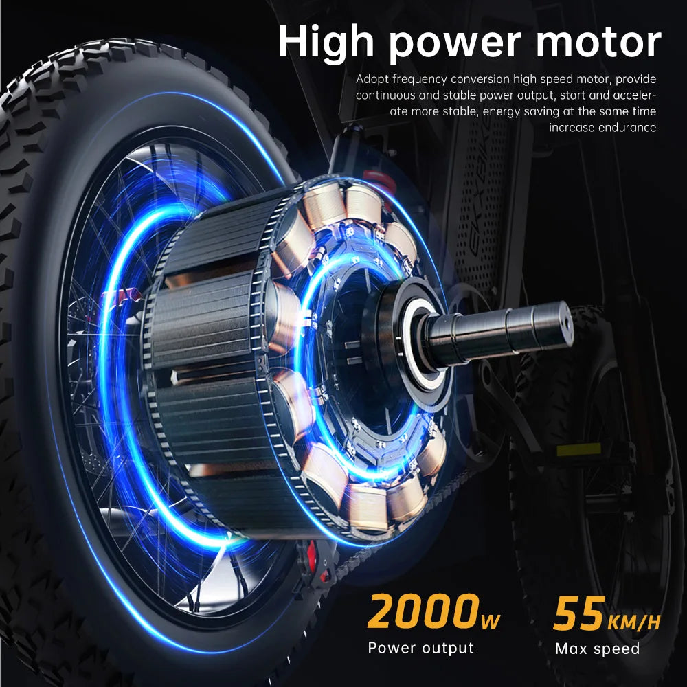 EKX X21 Adults Electric Bike 2000W 48V 35AH 55km/h Mountain Ebike