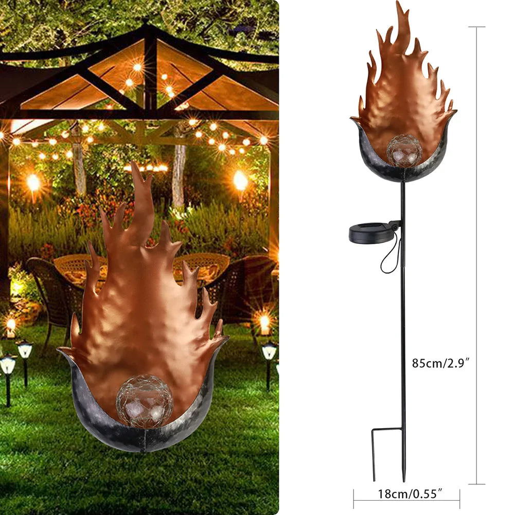 Solar LED Light for Courtyard Garden Lawn Metal Decoration Outdoor Ground Plug Lamp