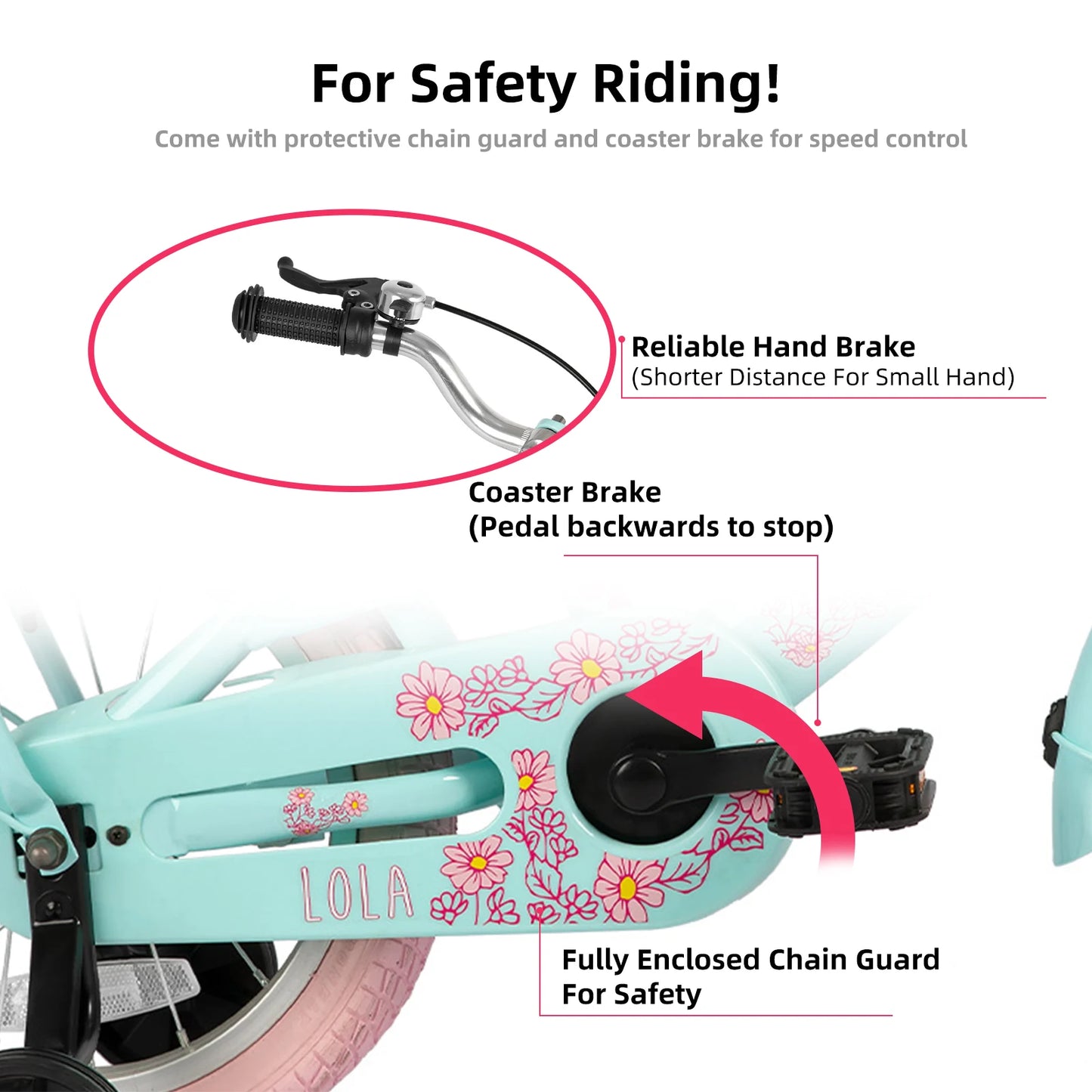 JOYSTAR Petal Girls Bike for Toddlers and Kids 12 to 16