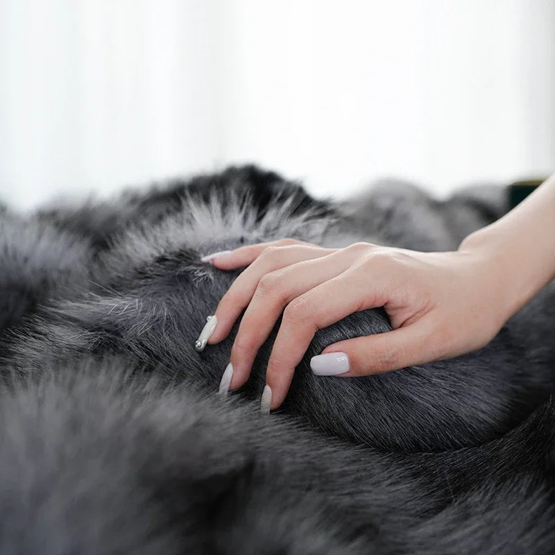 A2 Luxury Faux Fur Fluffy No Hair Loss Blanket Cover