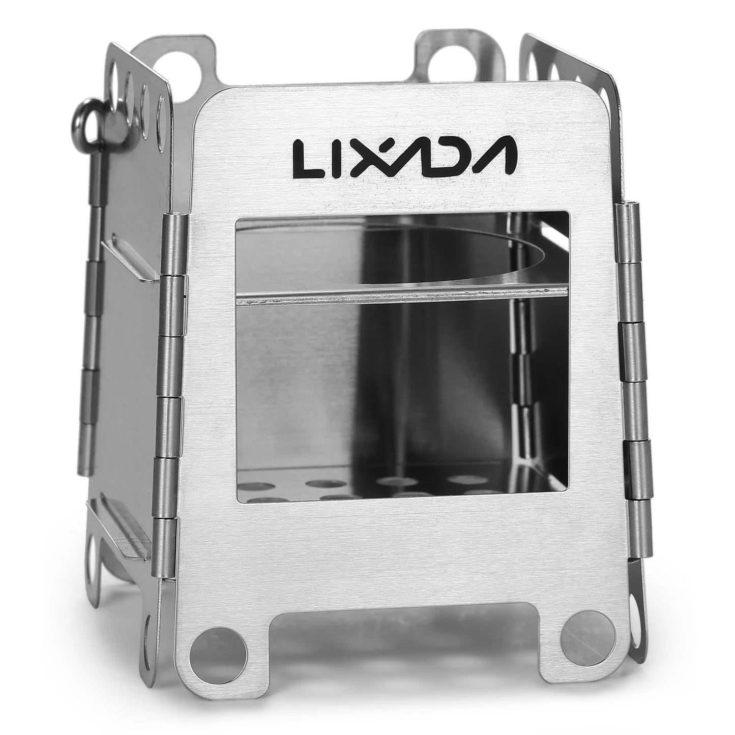 Portable Stainless Steel Lightweight Folding Wood Stove Pocket Stove Outdoor Camping Backpacking