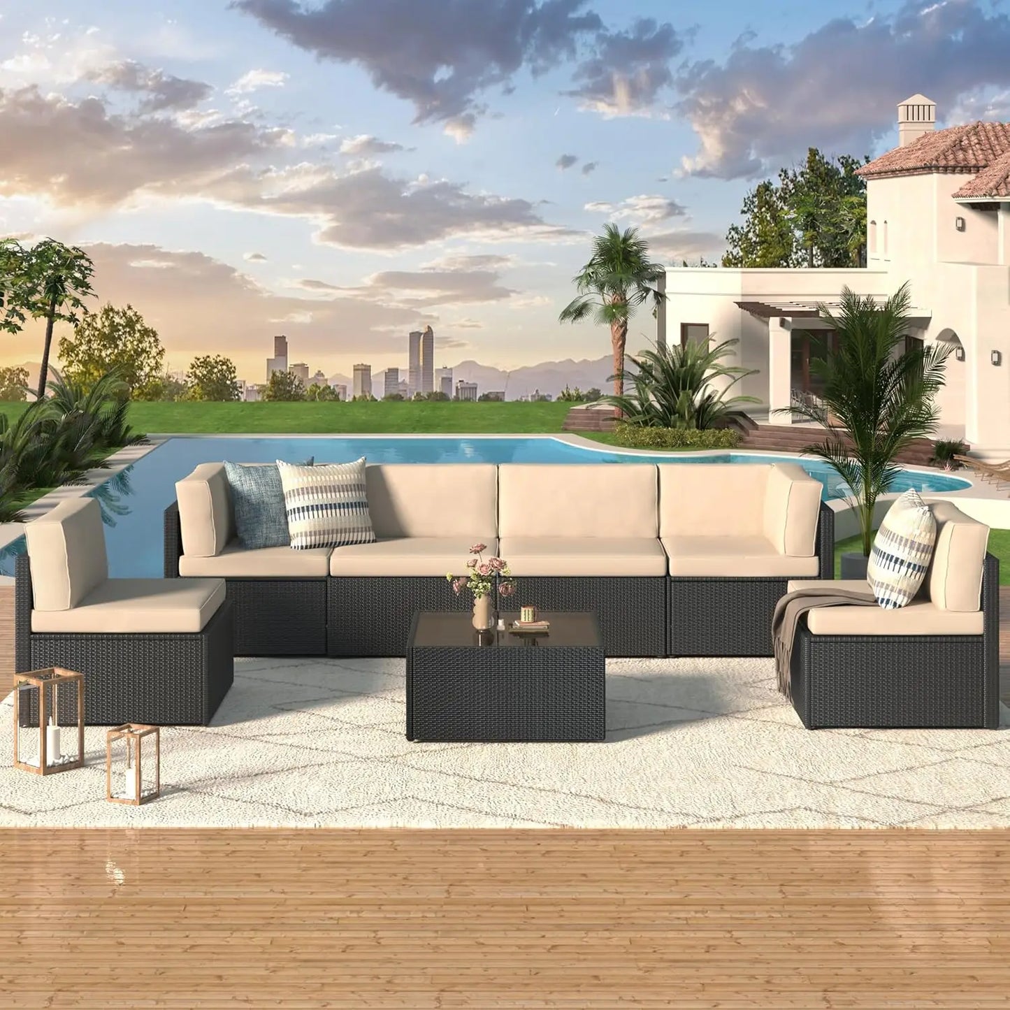 Outdoor Sectional Furniture Chair Set