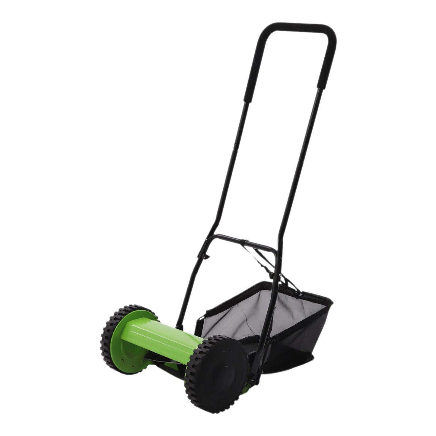 12” Manual Push Reel Lawn Mower Push Lawn Sweeper with 23L Collection Bag, 5 Blades