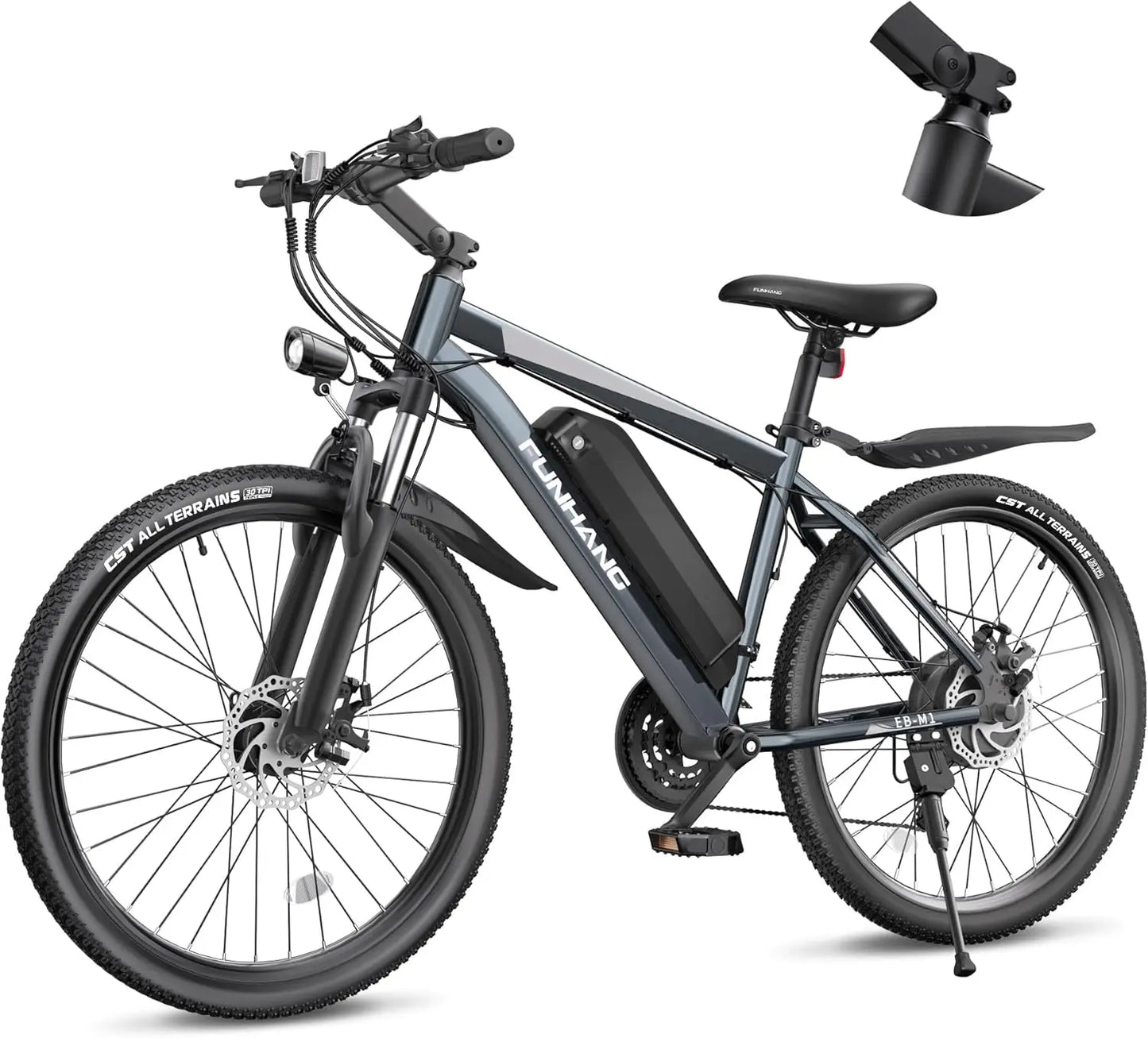 Electric Bike, 26'' 1000W Peak Ebike,Up to 50 Miles 21.7MPH with 48V 374.4WH Removable Battery