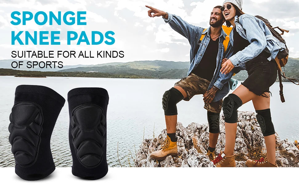 1Pair Knee and Elbow Pads,Thick Sponge Collisioned Knee and Support Sleeve pads