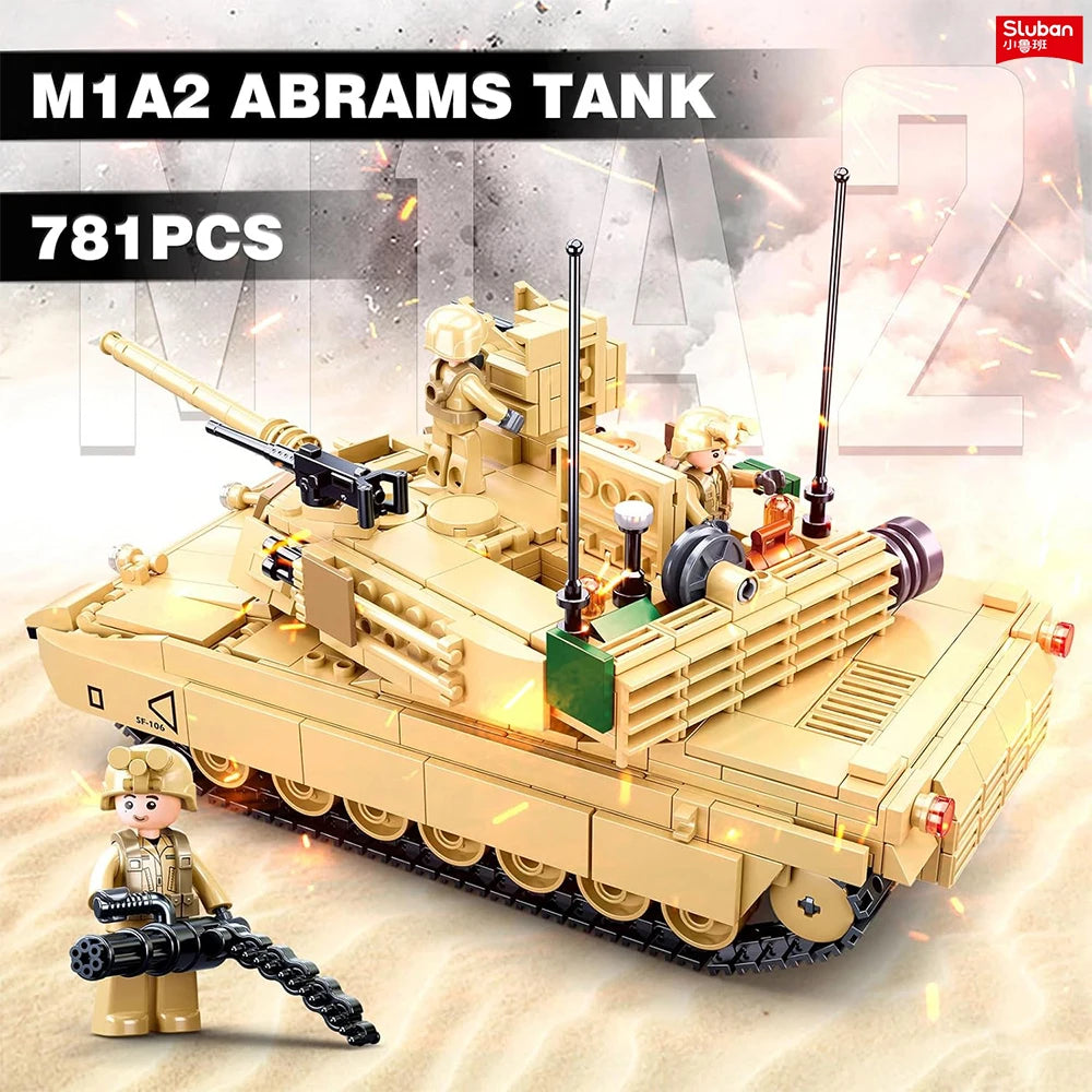 781PCS Military Series Model Building Block Toys M1A2 Tank
