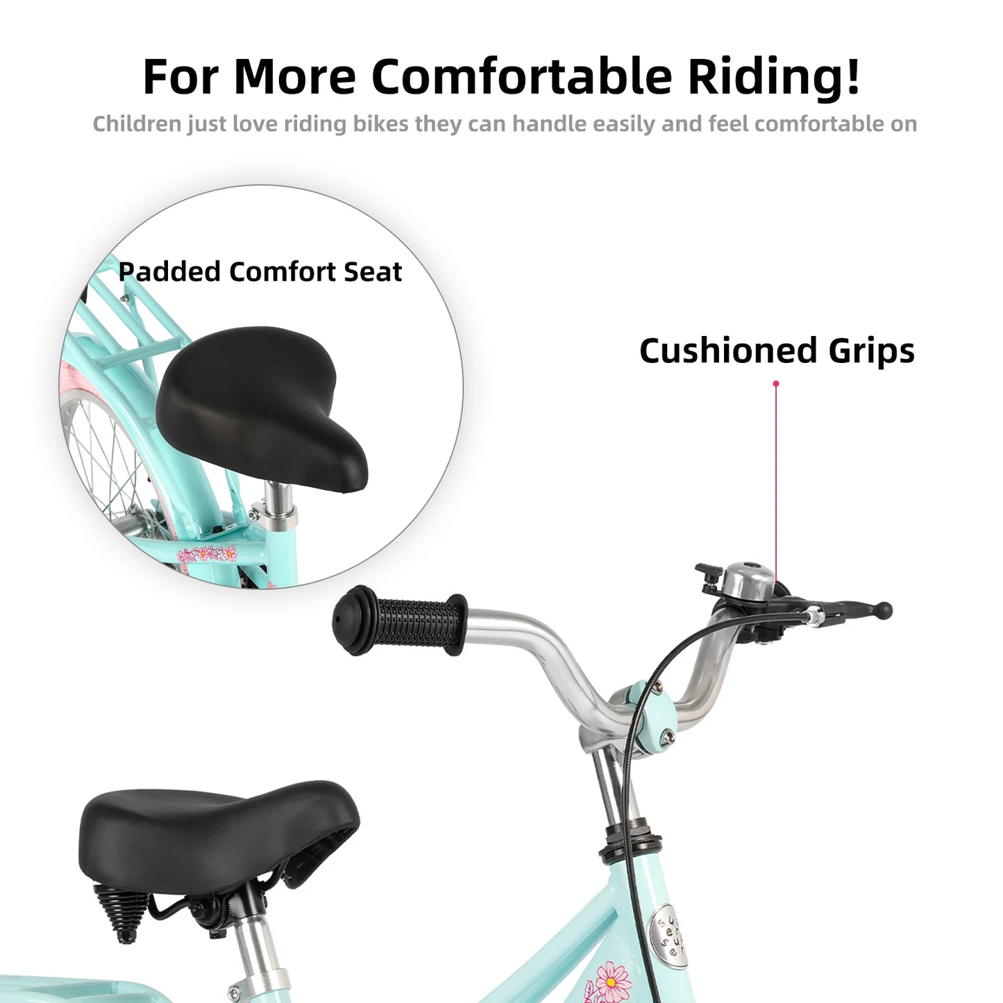 JOYSTAR Petal Girls Bike for Toddlers and Kids 12 to 16