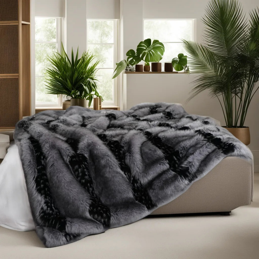 A2 Luxury Faux Fur Fluffy No Hair Loss Blanket Cover