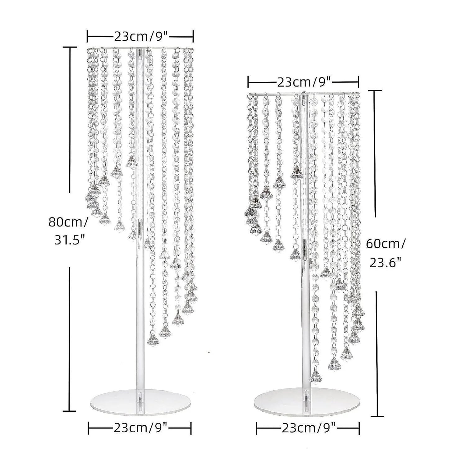 2/10 Pcs Acrylic Wedding Centerpieces Decoration Flower Vase
