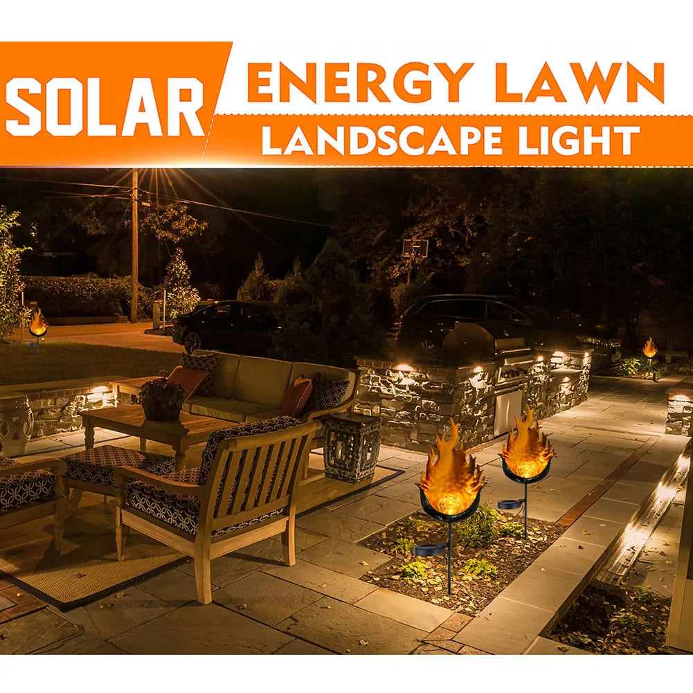 Solar LED Light for Courtyard Garden Lawn Metal Decoration Outdoor Ground Plug Lamp