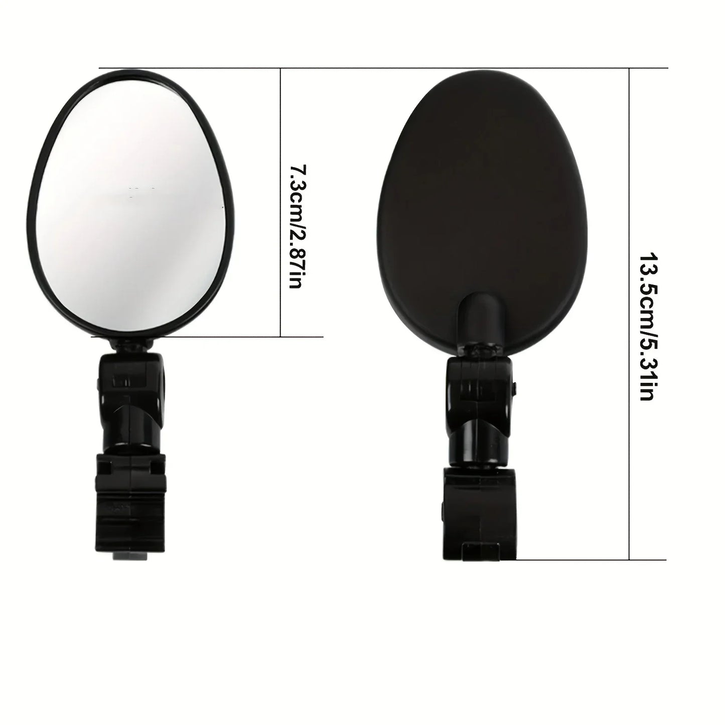 1/2PC Bike Mirror 360 Degree Adjustable Rotatable Handlebar Mirror