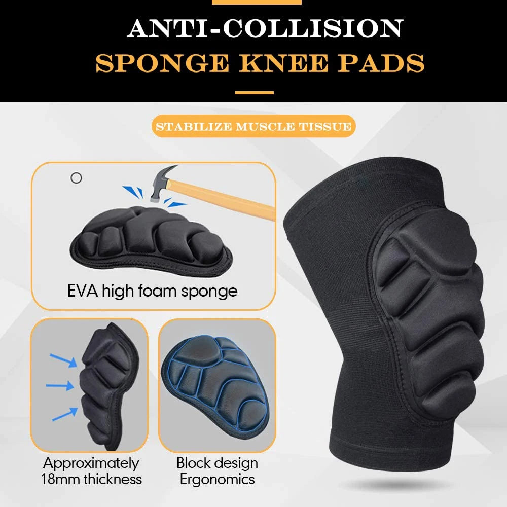 1Pair Knee and Elbow Pads,Thick Sponge Collisioned Knee and Support Sleeve pads