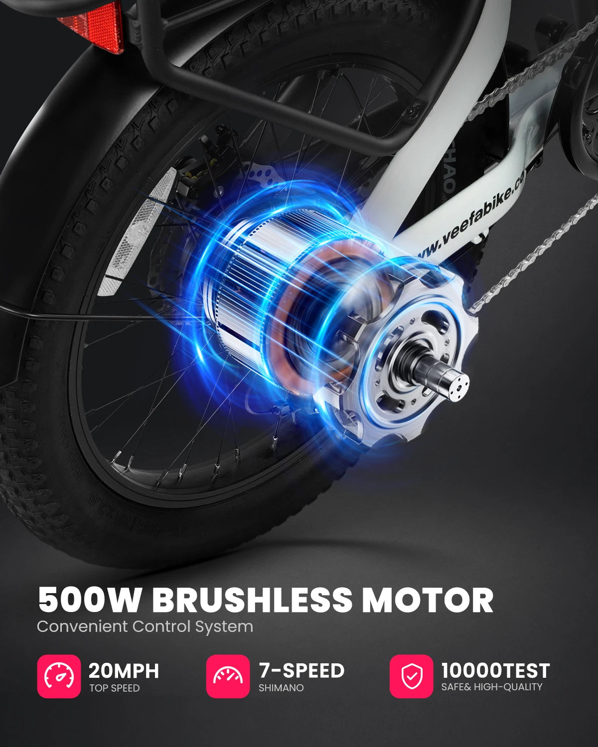 VEEFA F1 Electric Bike for Adults 750W 60 Miles Range
