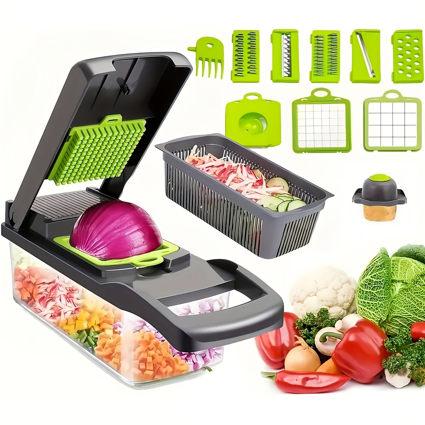 Veggie Chopper 15 In 1 Multi-Function Vegetable Slicer Dicer