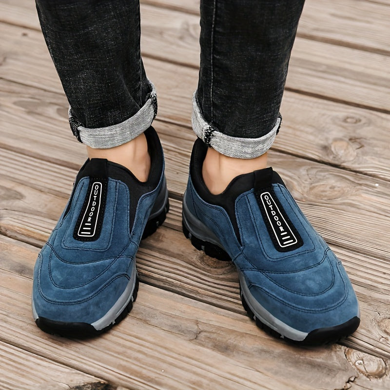 Men's Loafers Slip Resistant All Season Shoes Vintage Striped Design