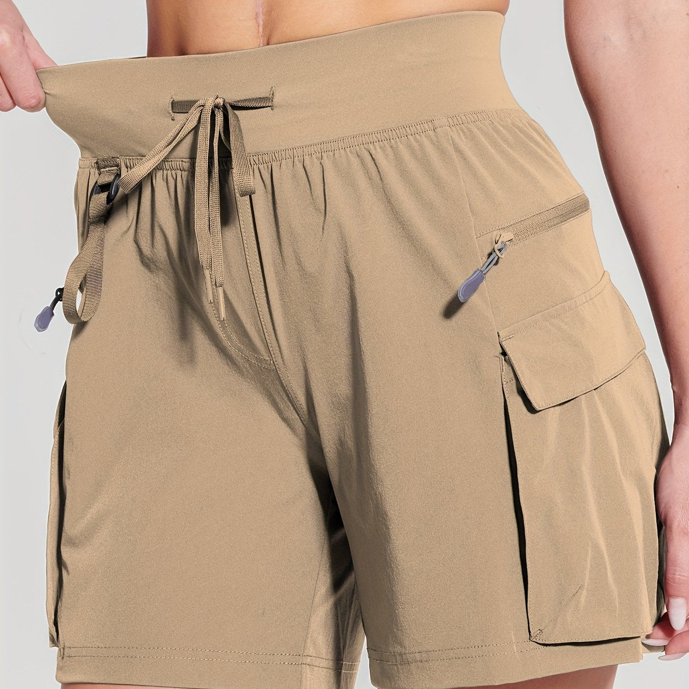Women's Quick-Dry UPF 50+ Hiking Cargo Shorts with Pockets