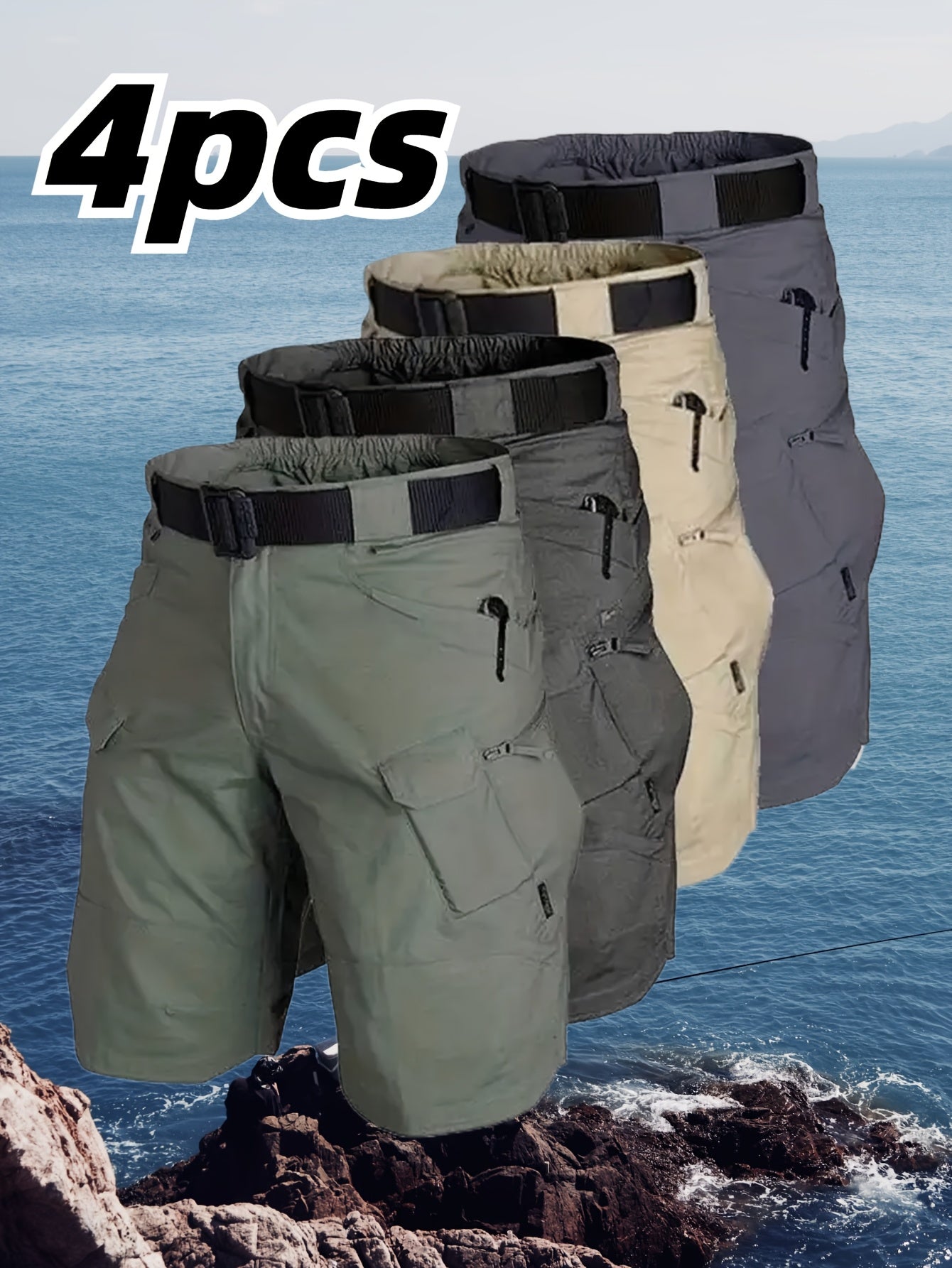 4 Pairs of Casual Shorts Quick to Dry and Breathable Sovtemp