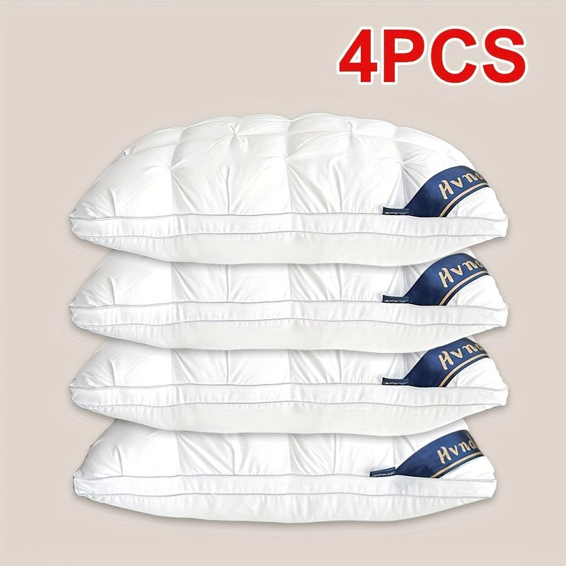 4pcs Queen-Sized Luxury Hotel Quality Bed Pillows For Sleeping
