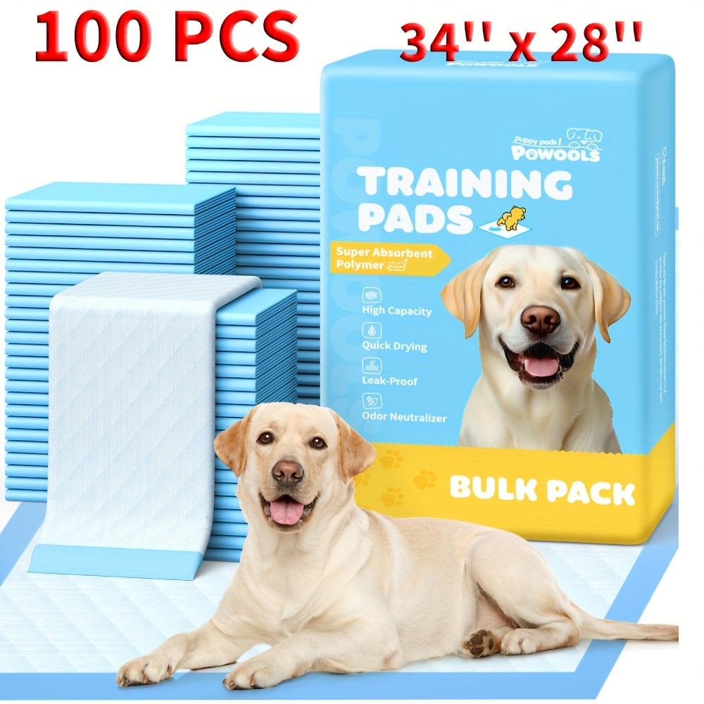 100/40pcs Extra Large Super Absorbent Dog Pee Pads Leak Proof Odor Control Disposable Pet Piddle Pads for Easy Potty Training and Accidents
