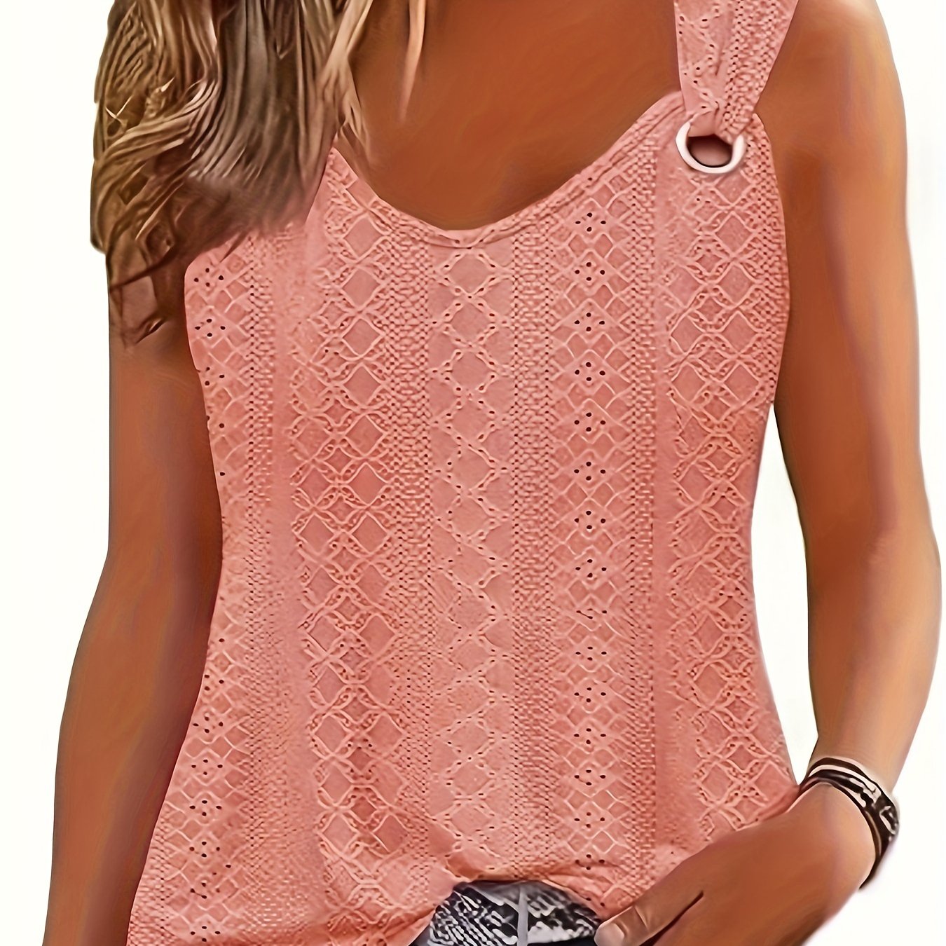 Ladies V-neck Sleeveless Comfortable Tops Casual Vest Women