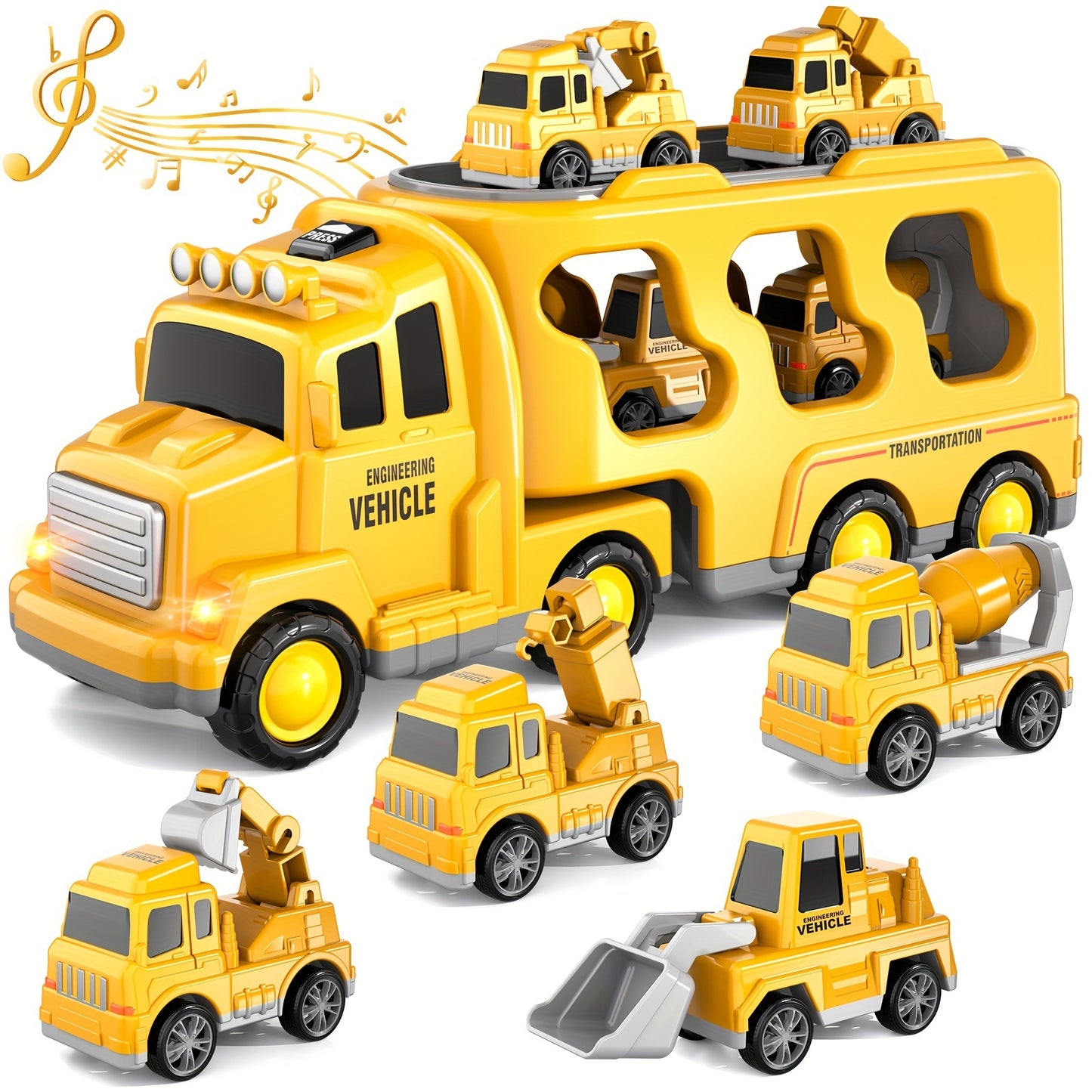Fire Trucks | Toys 5 In 1 Kids Carrier Fire Truck Cars