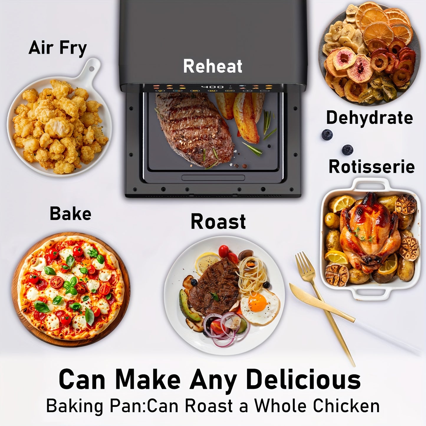 Bluebow 12QT Extra Large Convection Oven Air Fryer Combo