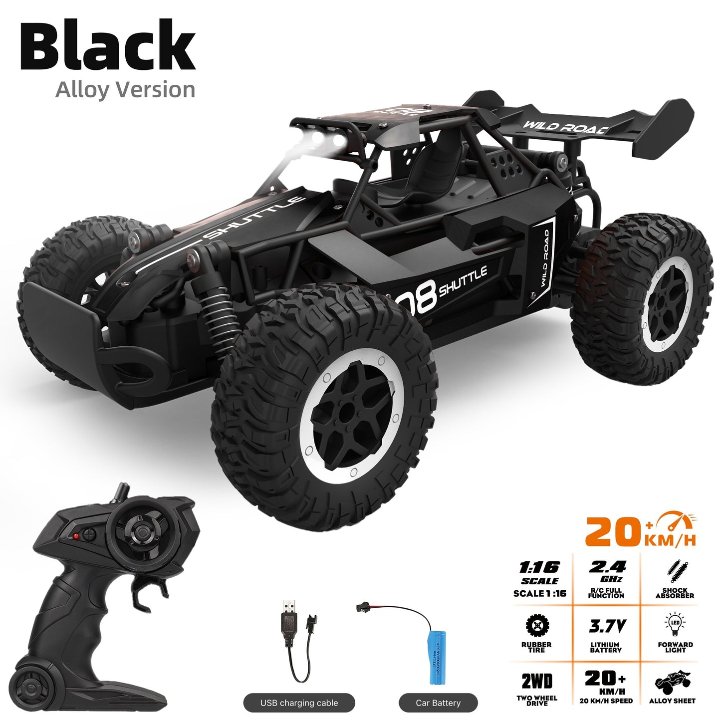 Remote Control Off-Road Toy Car 1:16 Scale All-Terrain Fun