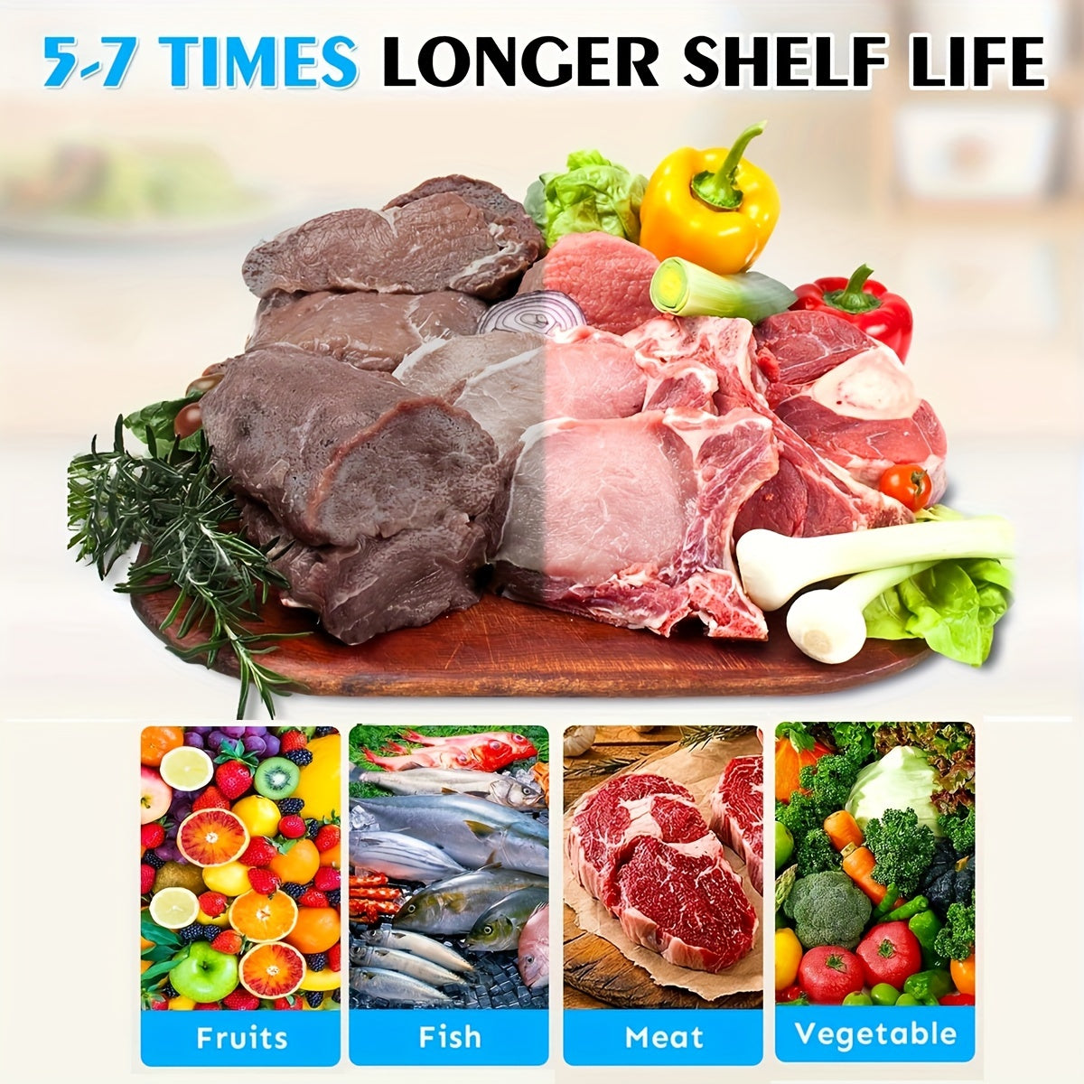 4/6/8pcs Vacuum Bags | Food Storage Bags Free Of BPA