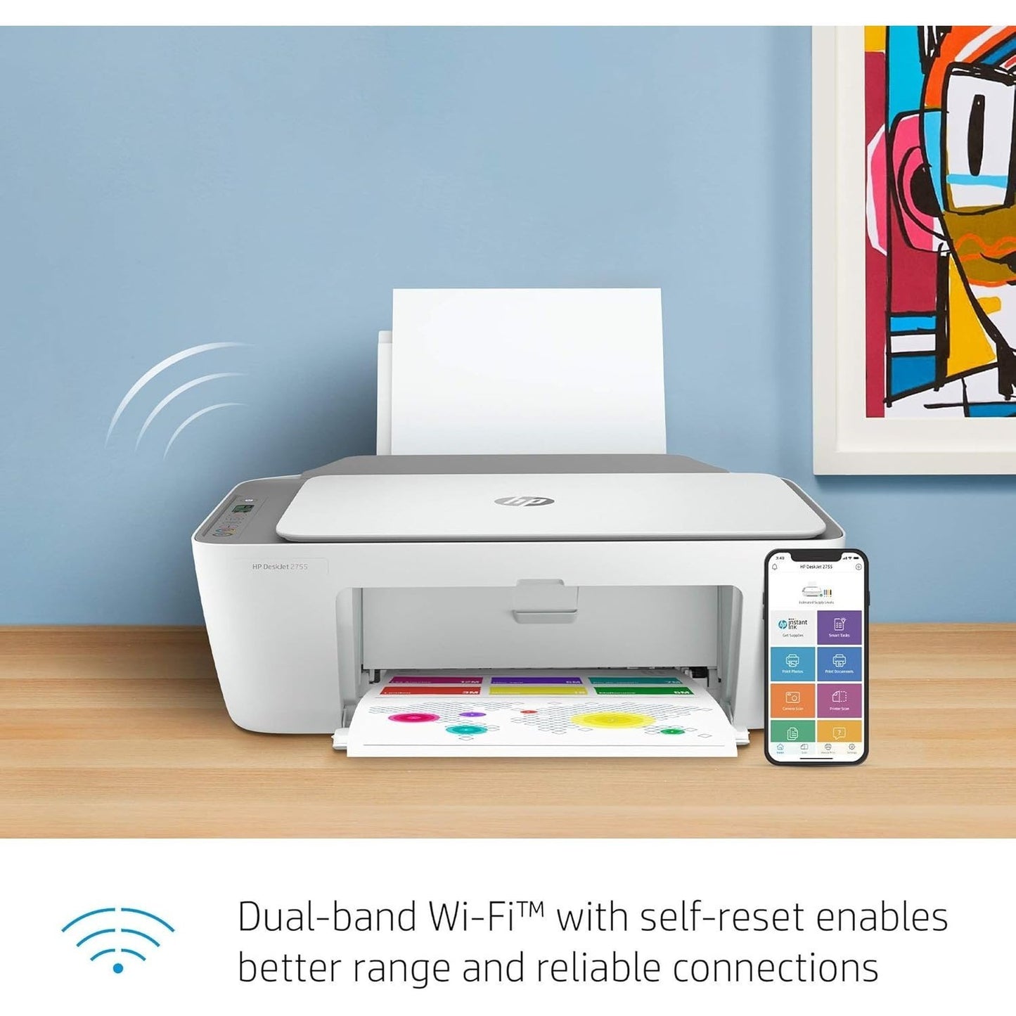 HP DeskJet 2755 All-in-One Wireless Printer Scanner Copier