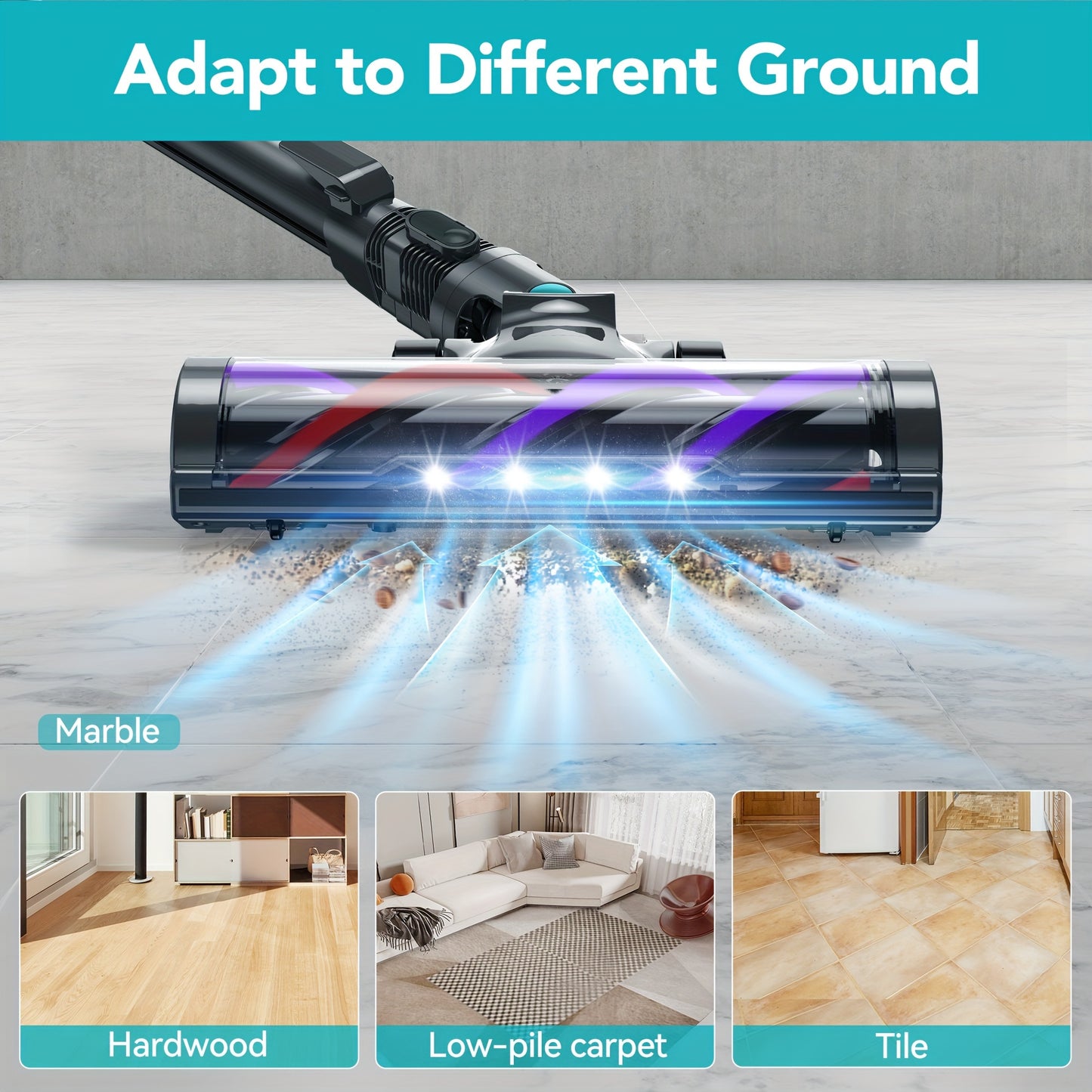 Lightweight 23Kpa Powerful Suction Cordless Vacuum Cleaner