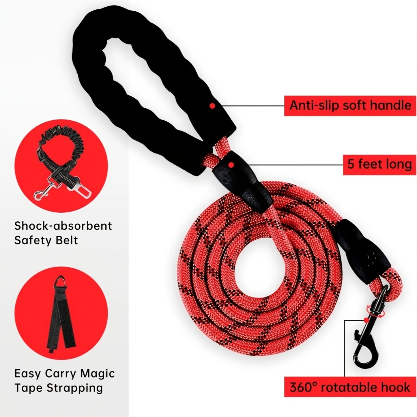 Fully Reflective No Pull Dog Harness Adjustable Breathable No Choke Pet Vest for Small and Large Dogs