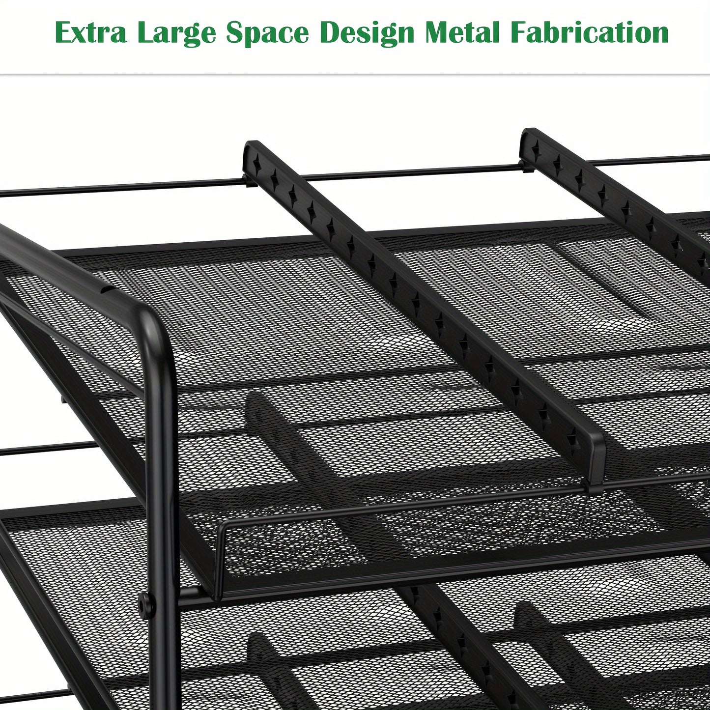 Large Capacity Metal Wire Can Holder With Adjustable Dividers