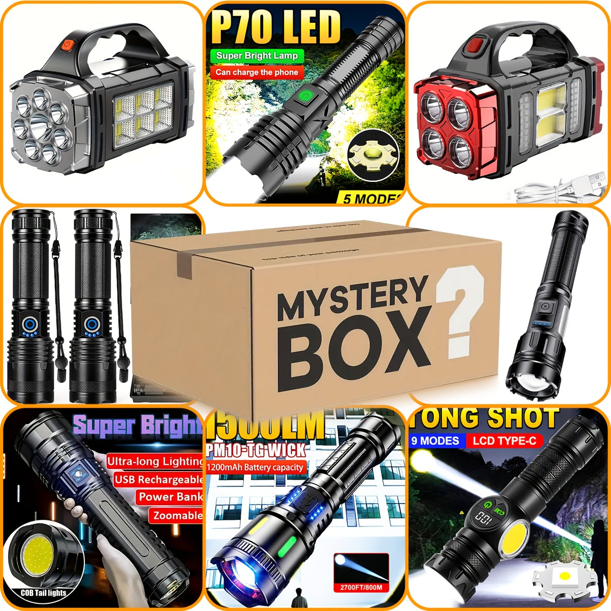 Surprise Gift Mysterious Unique Random Gift Outdoor Flashlight