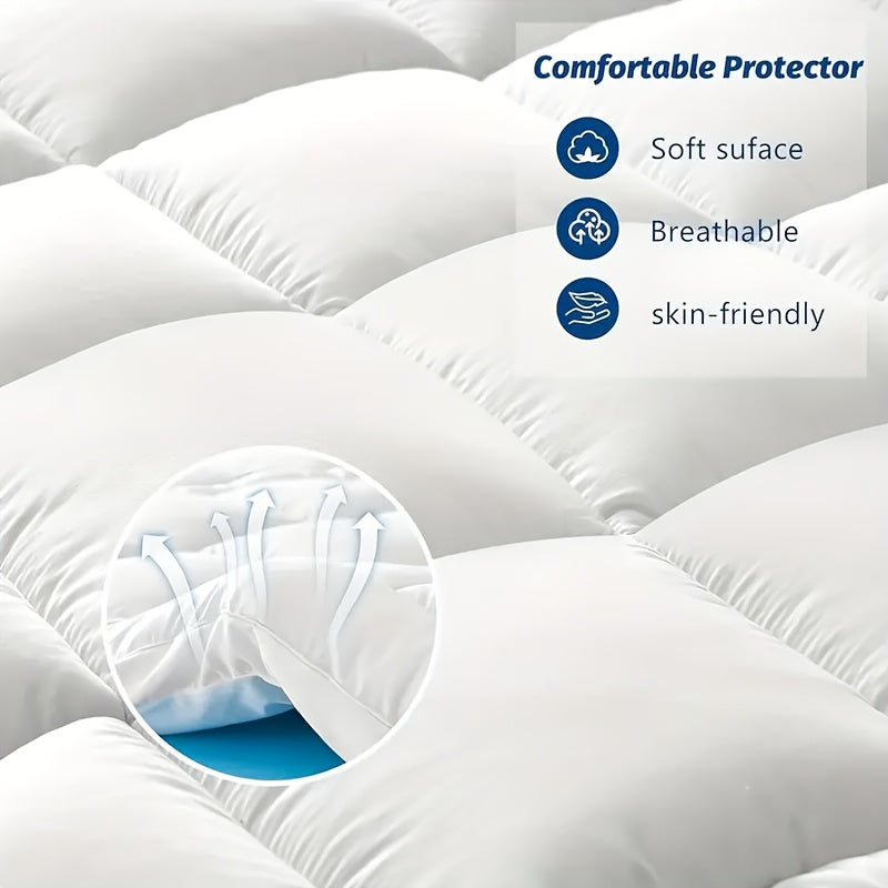 Extra Thick Fitted Mattress Topper Cooling Pad Cover