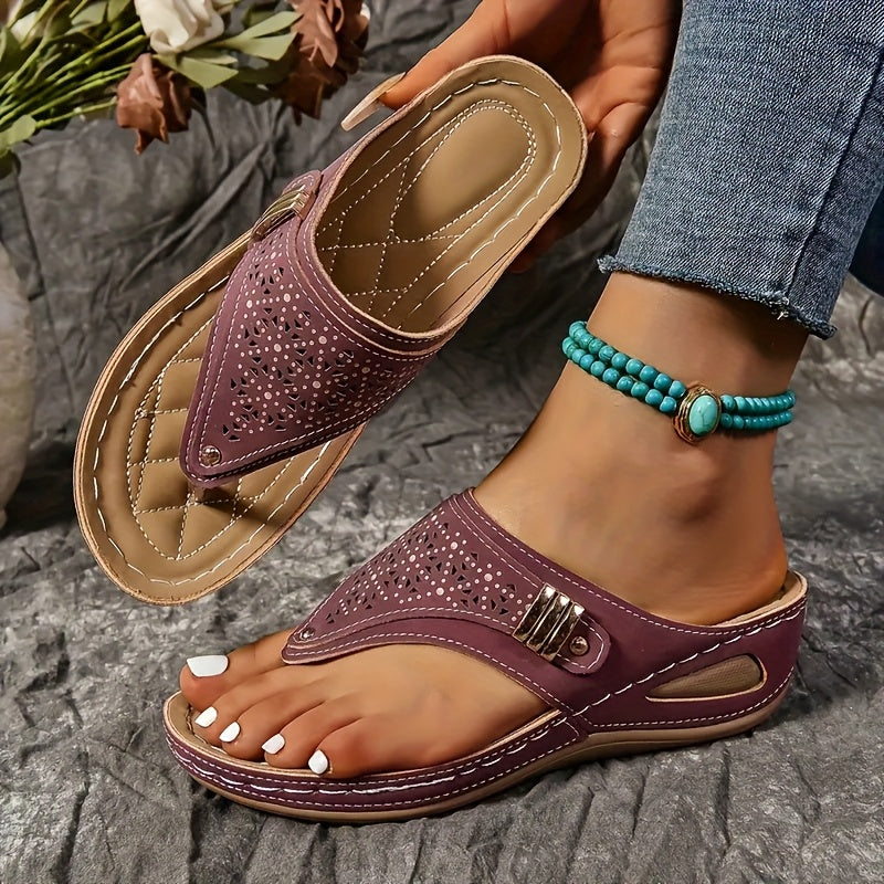 Retro Minimalist Women's Flip Flops Soft Lightweight Sandals