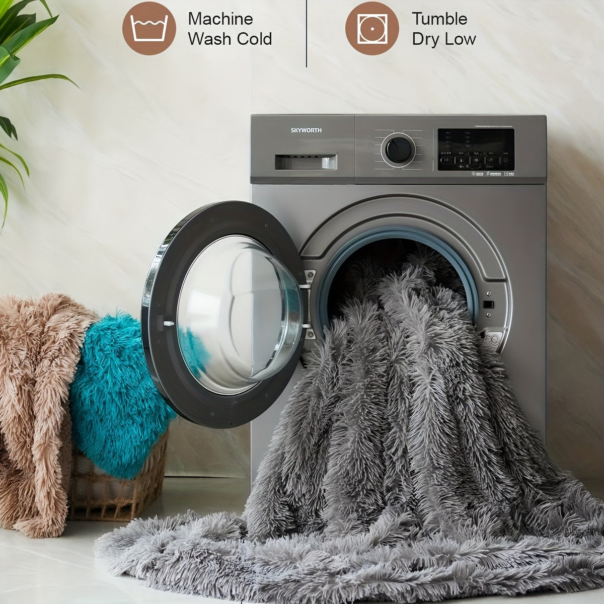 Luxury Faux Fur Throw Blanket Oversized 90x108 Inches