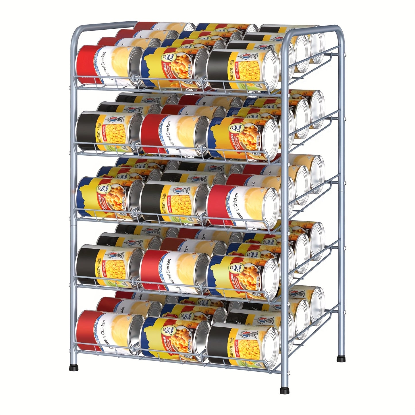 Large Capacity Metal Wire Can Holder With Adjustable Dividers