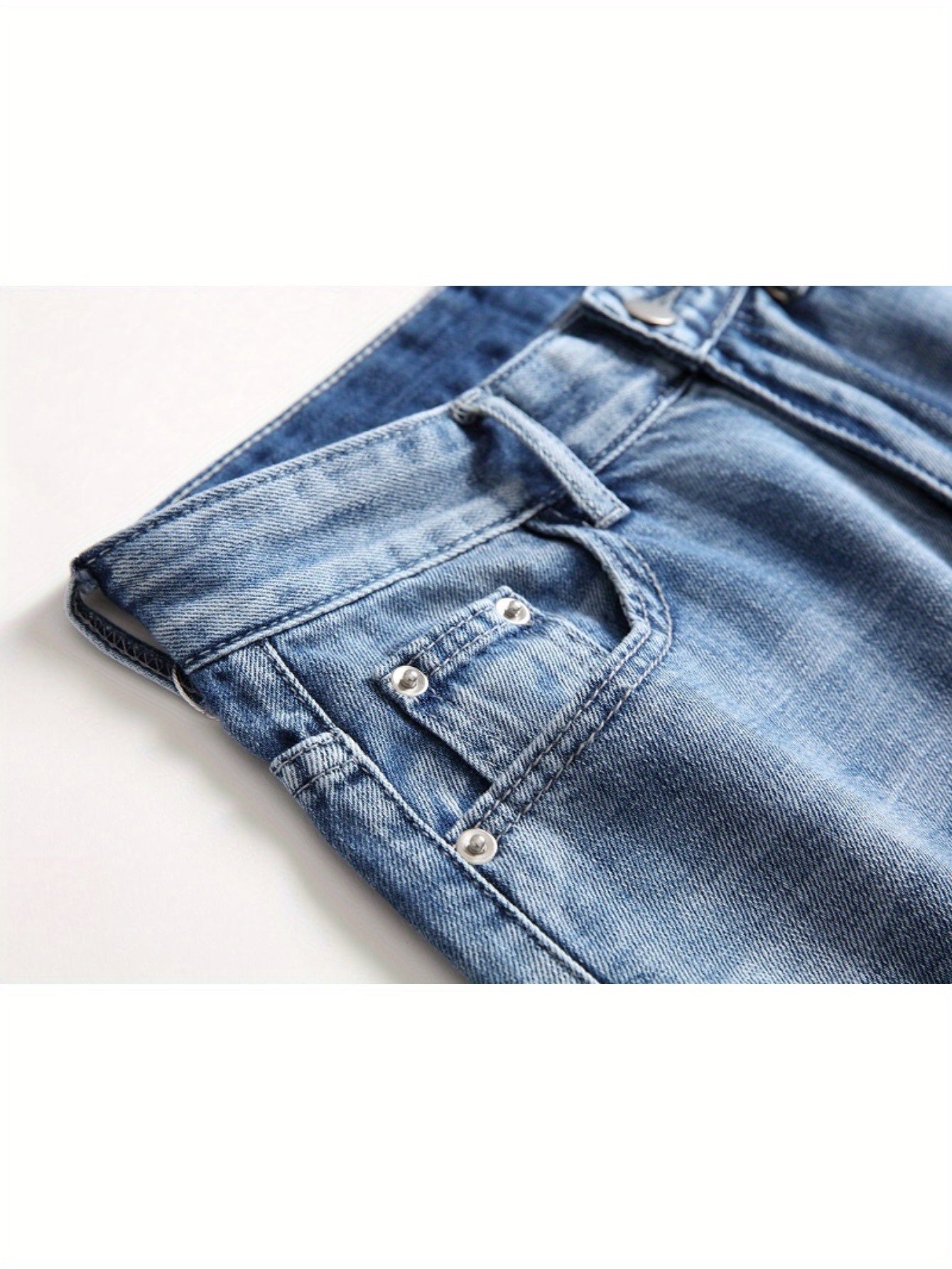 Summer Ripped Denim Shorts for Men Casual Street Style with Pockets