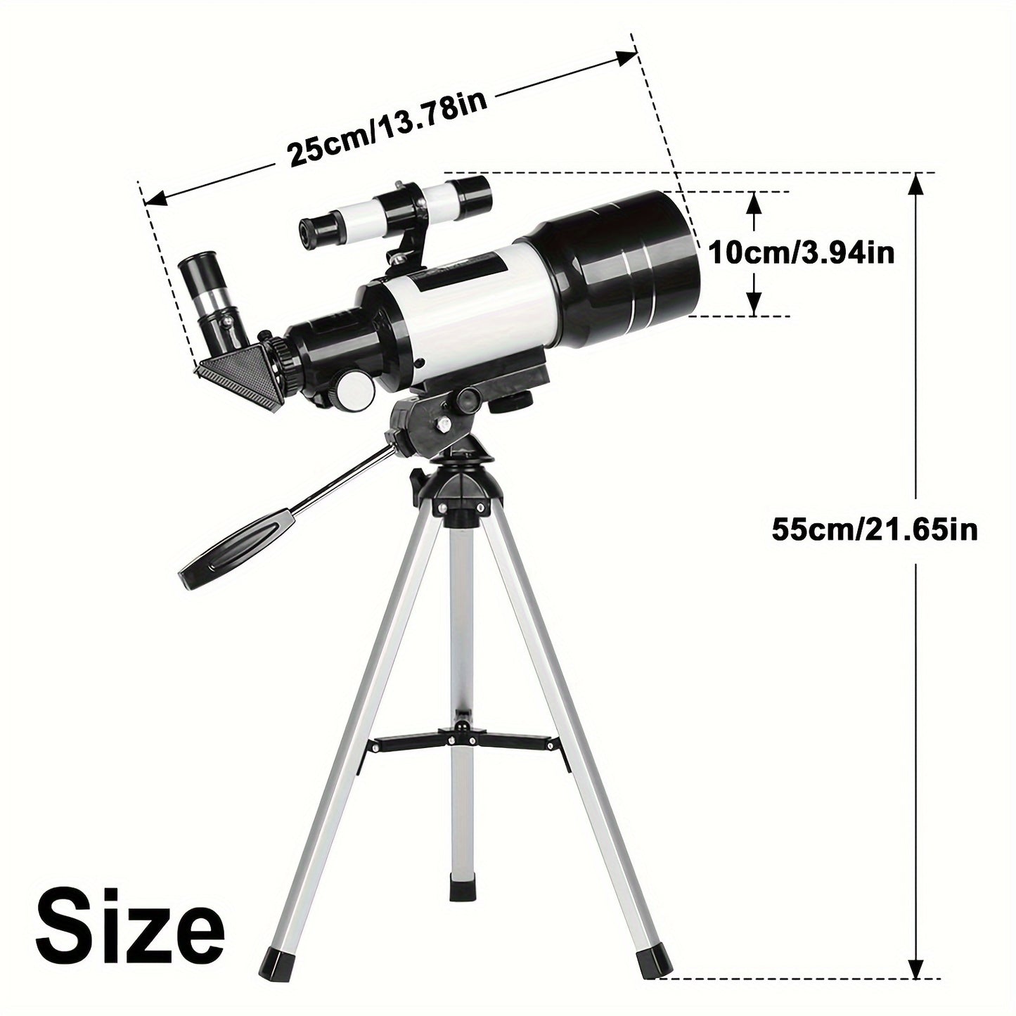 150X High Power Telescope 70mm Aperture for Adults