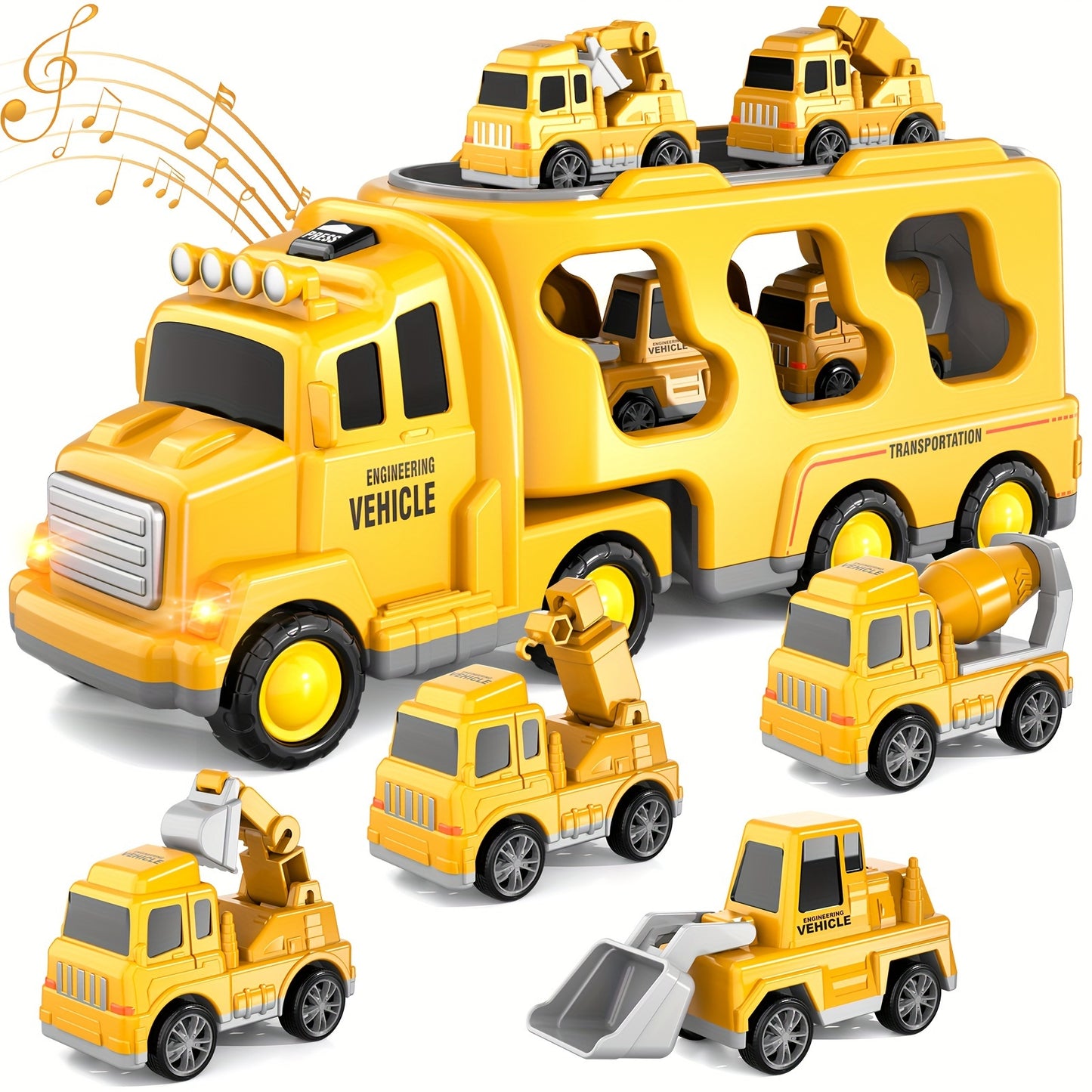 Fire Trucks | Toys 5 In 1 Kids Carrier Fire Truck Cars