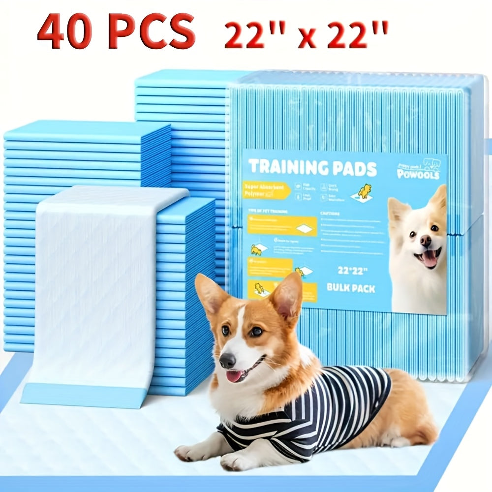 100/40pcs Extra Large Super Absorbent Dog Pee Pads Leak Proof Odor Control Disposable Pet Piddle Pads for Easy Potty Training and Accidents