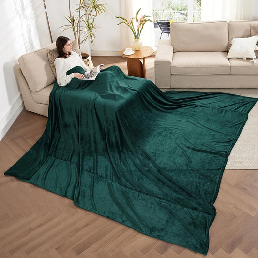 Oversized 120x120 Cozy Comforter Fleece Blanket Extra Soft