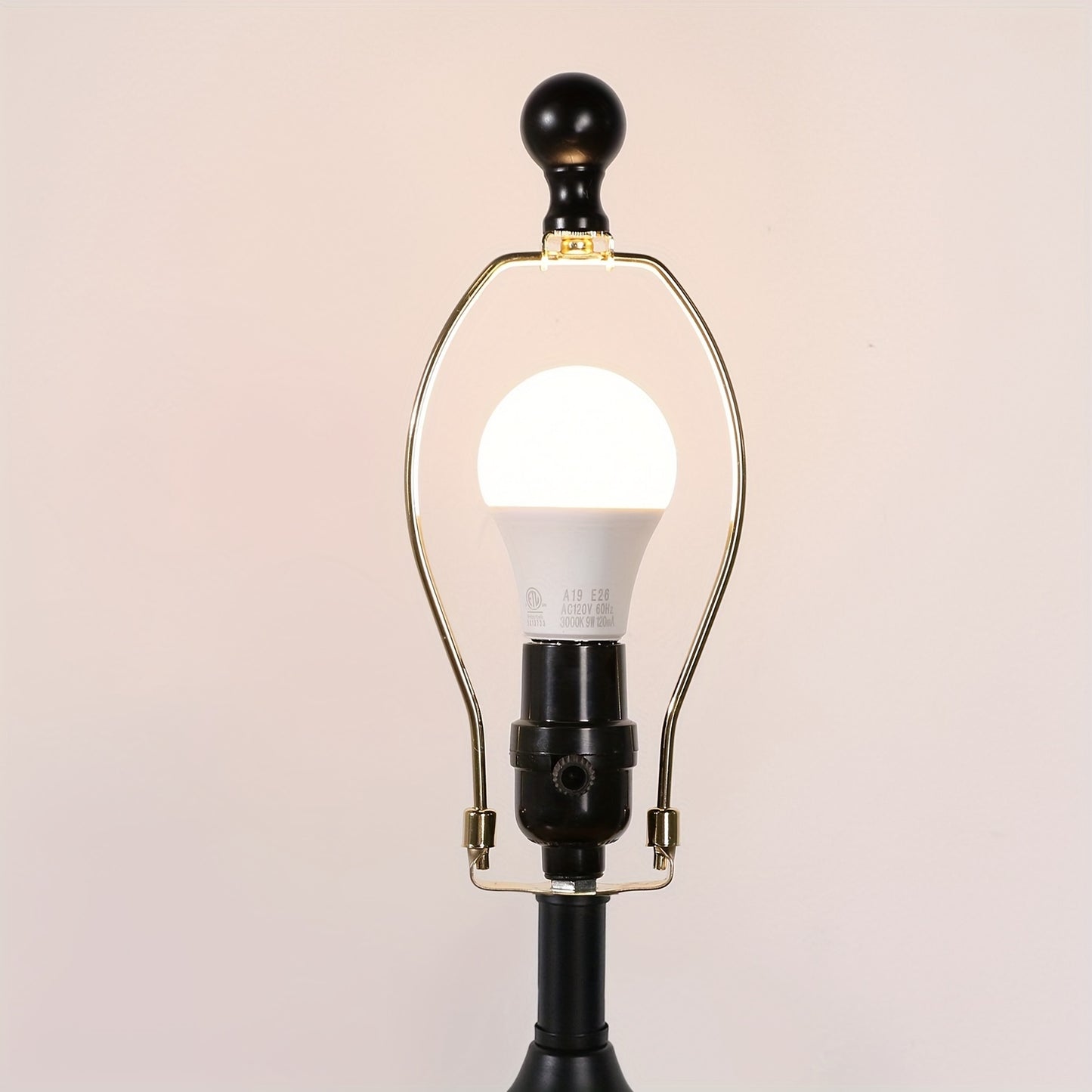 2 Set Farmhouse Table Lamps with 4 LED Bulbs 9W Bright Rotary Switch Top Light Touch Control 3 Way Dimmable Nightstand Lamps Dual USB Ports Natural Linen Shade Metal Black 22 Inch