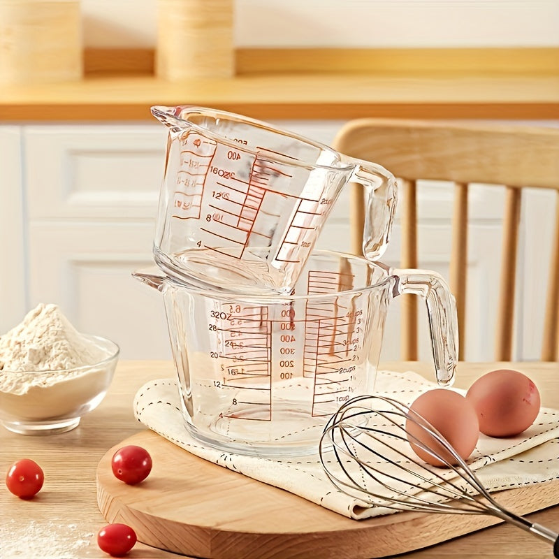 Tempered Glass Measuring Cup 1/3pcs Set with Handle