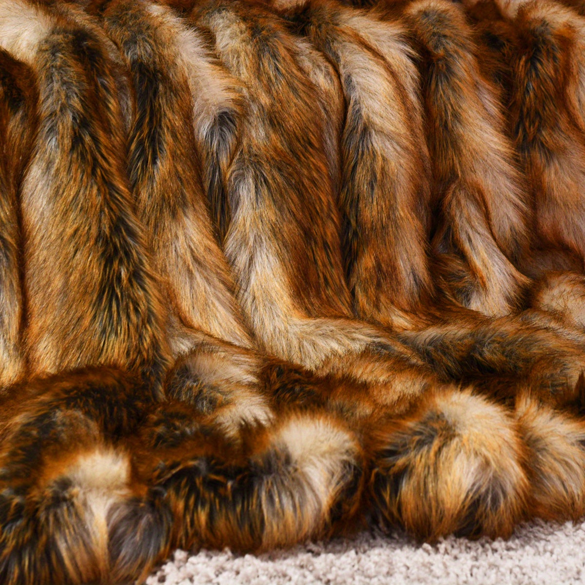 Maxmass Luxury Faux Fur Throw Blanket Soft Plush Polyester Fiber 84"x58" Cozy Couch Cover