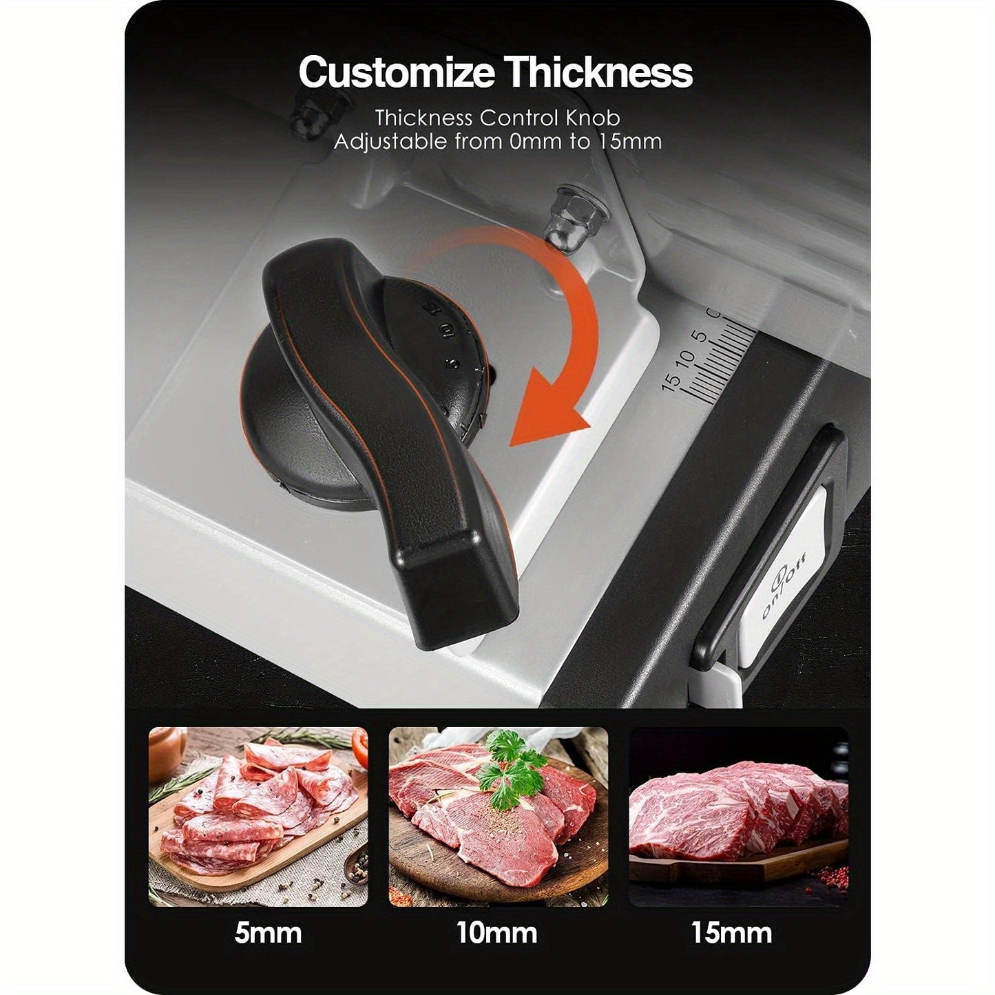 OSTBA Electric Slicer with Lock Protection and Adjustable Thickness