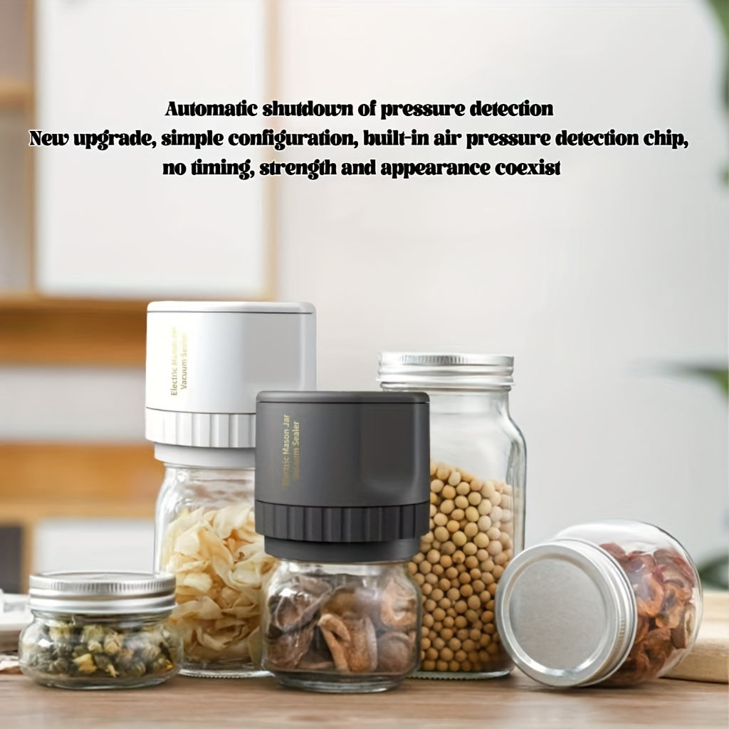 Intelligent Mason Jar Vacuum Sealer with Automatic Shut-Off